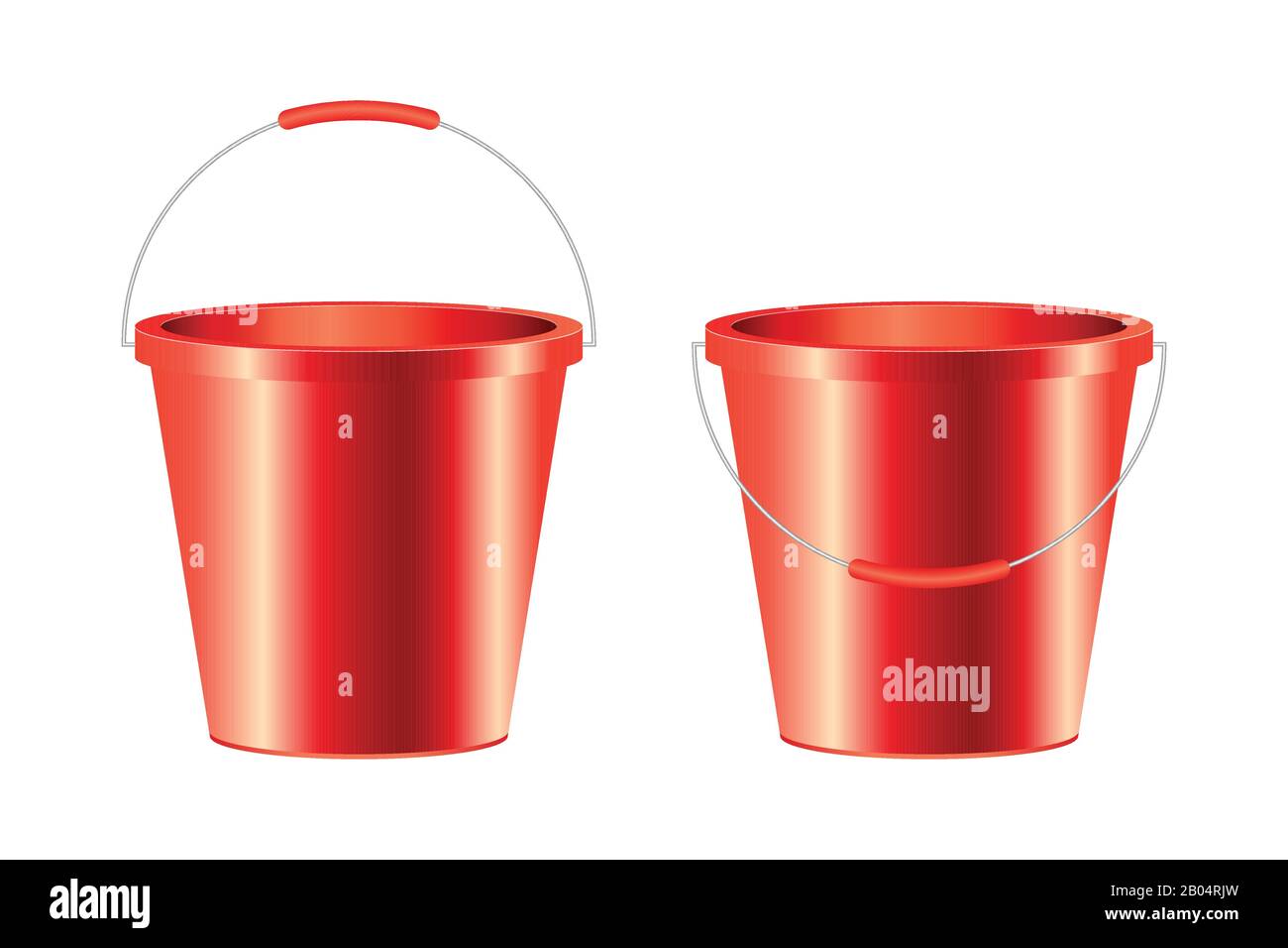 Realistic bucket vector illustration isolated on white background Stock