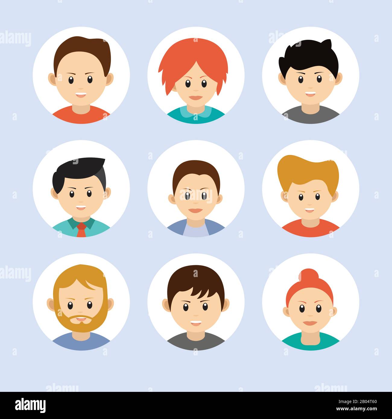 People avatar collection. Male and female characters Stock Vector Image ...