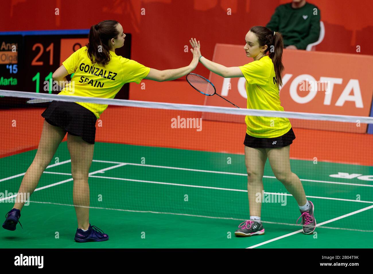 Barcelona, Spain. 18th Feb 2020. Barcelona Spain Master 2020 - Day 1; Marta  Gonzalez and Paula Molins of Spain competes in the Women's team double  qualification Round 1 match against Anastasia Akchurina
