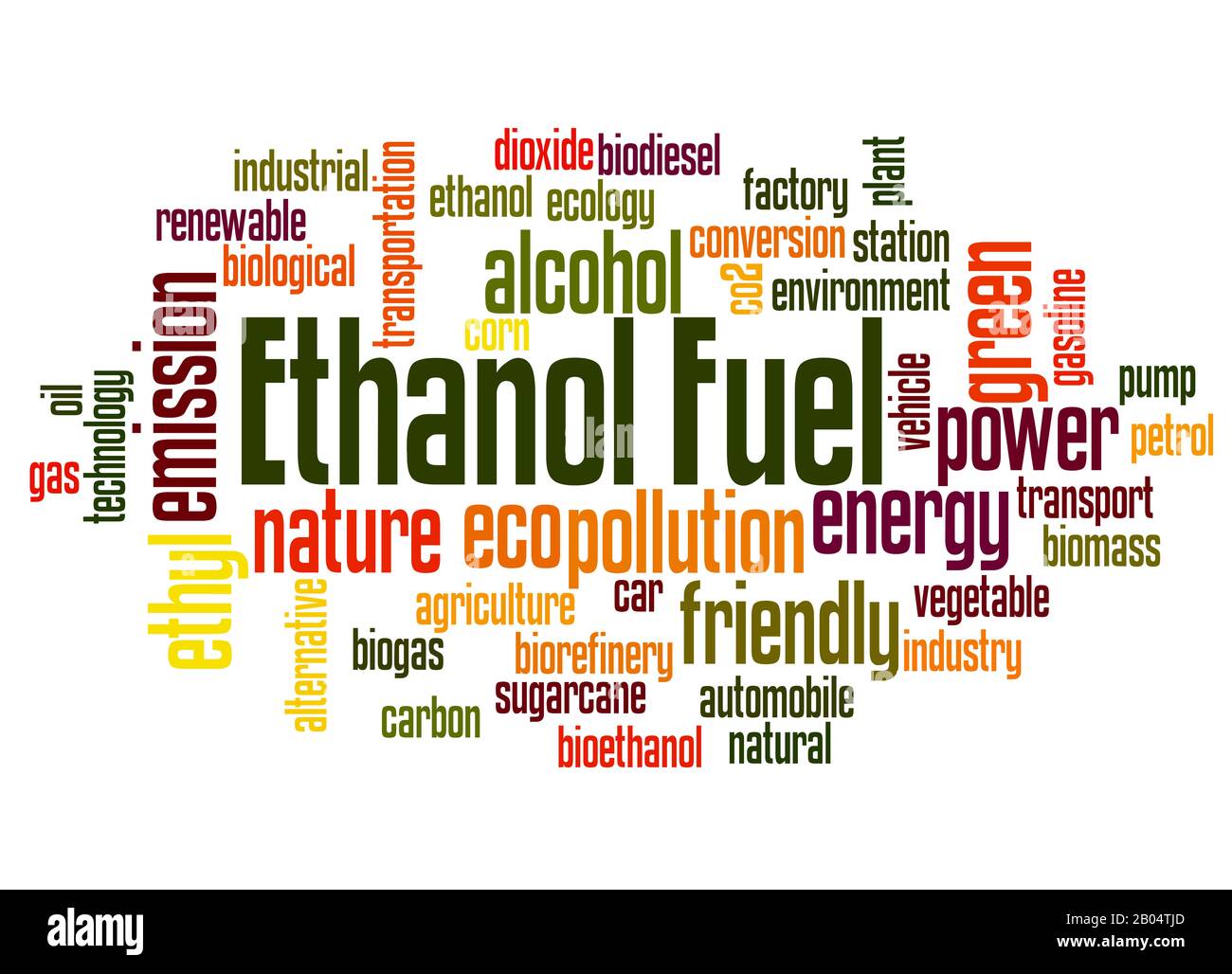 Ethanol fuel word cloud concept on white background Stock Photo Alamy