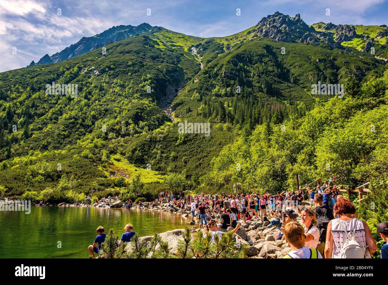 Zakopane, Poland 2019/06/29 Crowds of tourists enjoying sunny