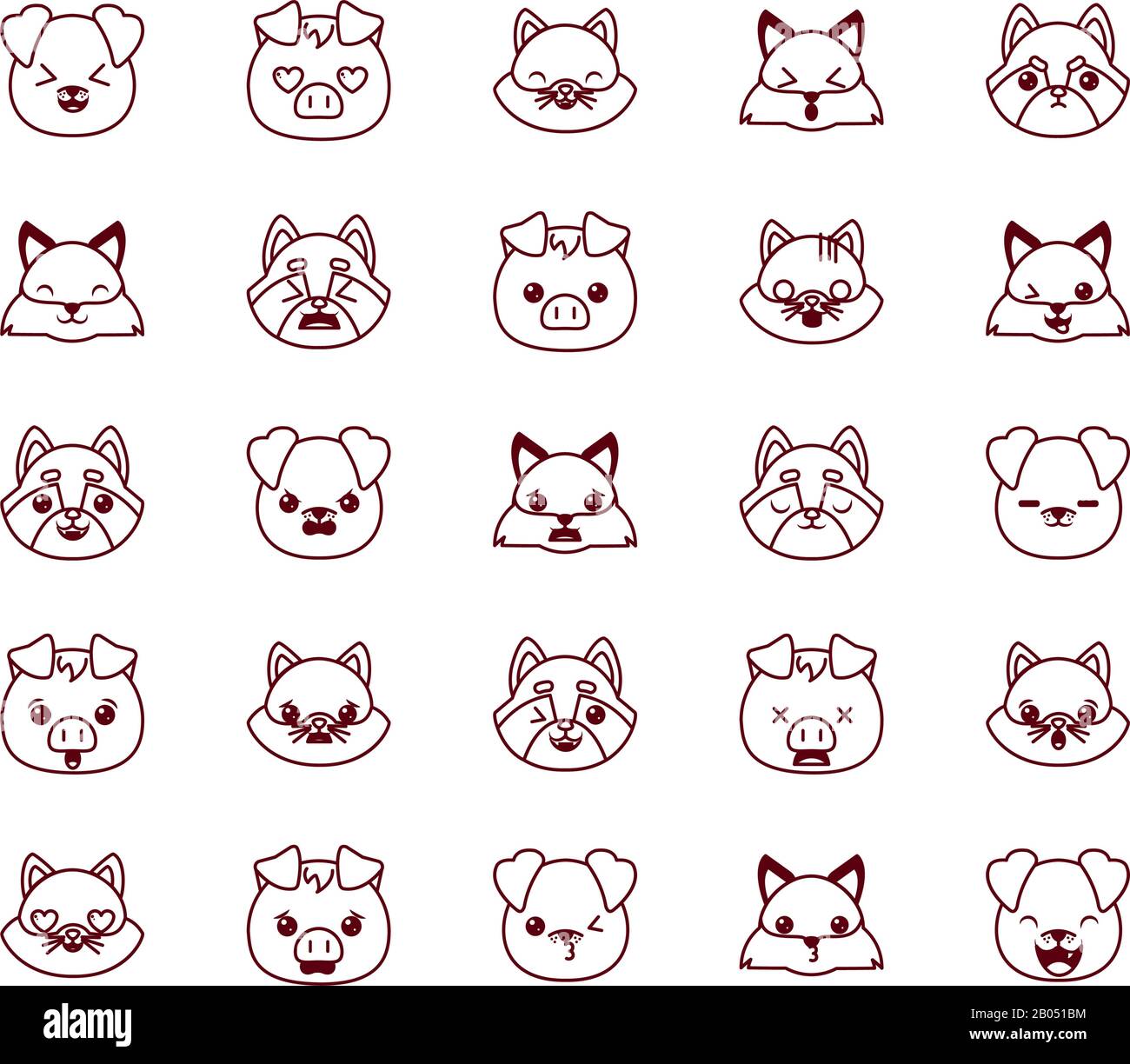 Isolated Cute Angry Cat Emoji Stock Vector - Illustration of emoticon,  avatar: 225027930