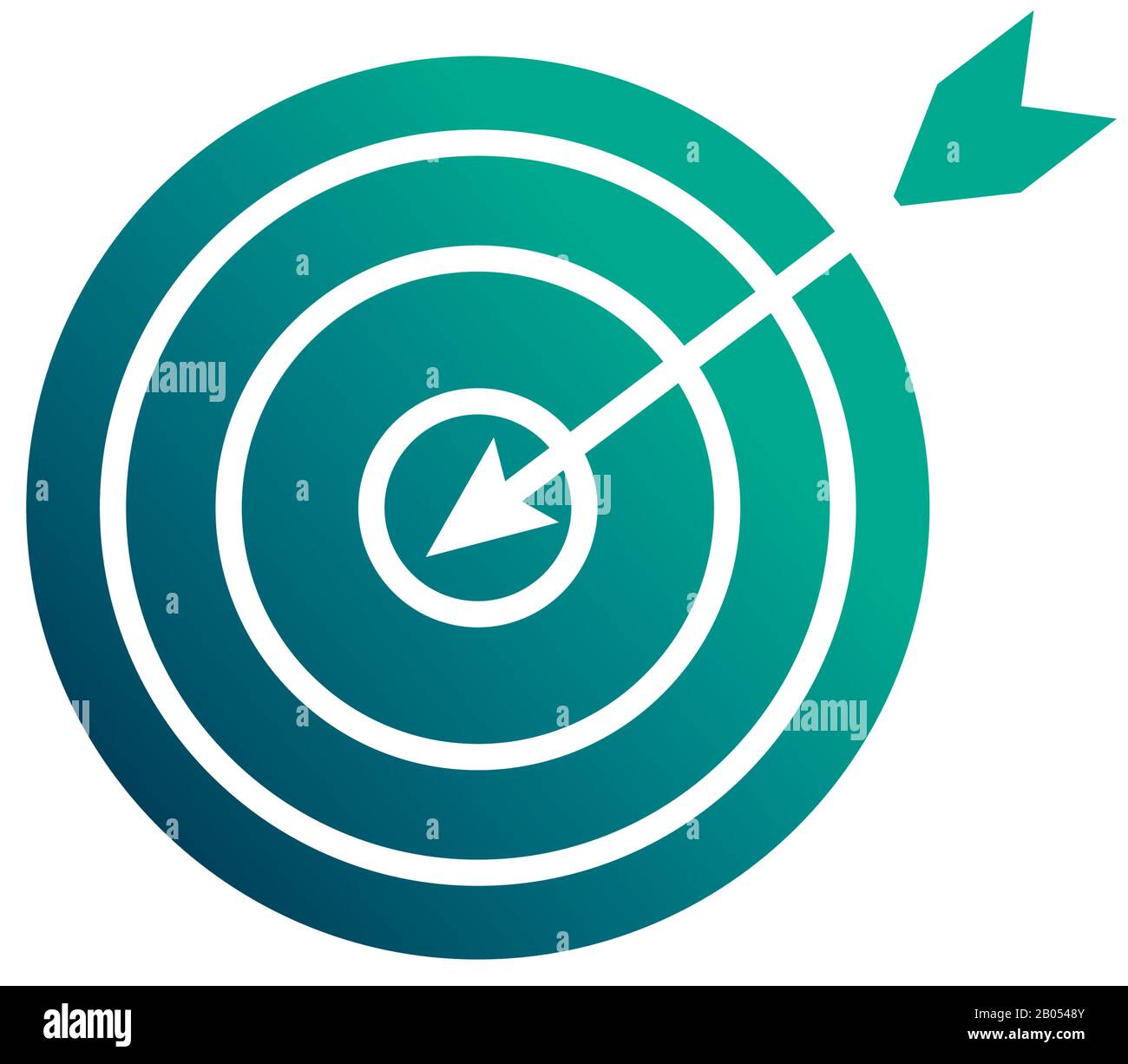 target and arrow, gradient style icon vector illustration design Stock ...