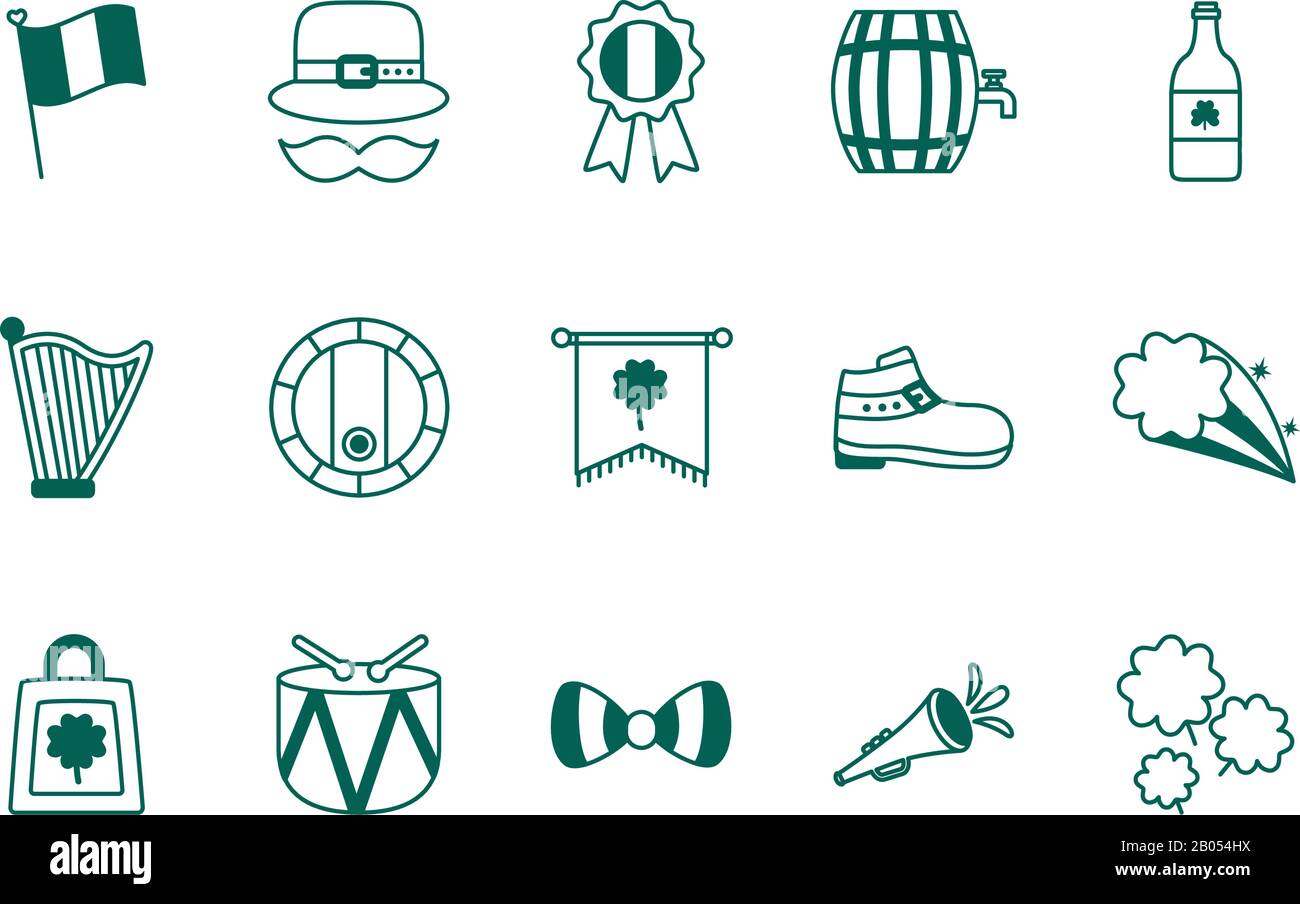 lemprechaun female head line style Stock Vector Image & Art - Alamy