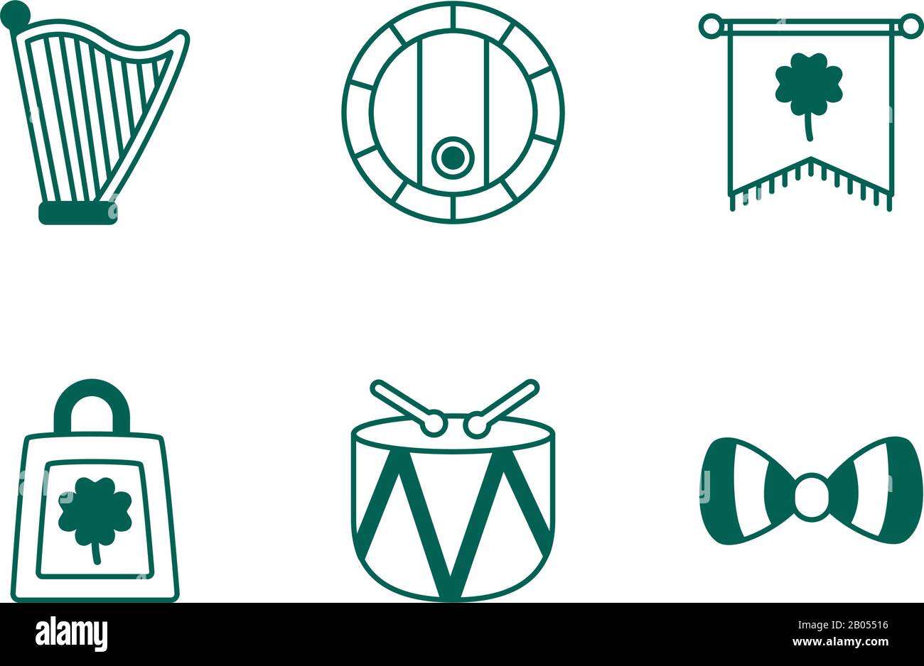 lemprechaun female head line style Stock Vector Image & Art - Alamy