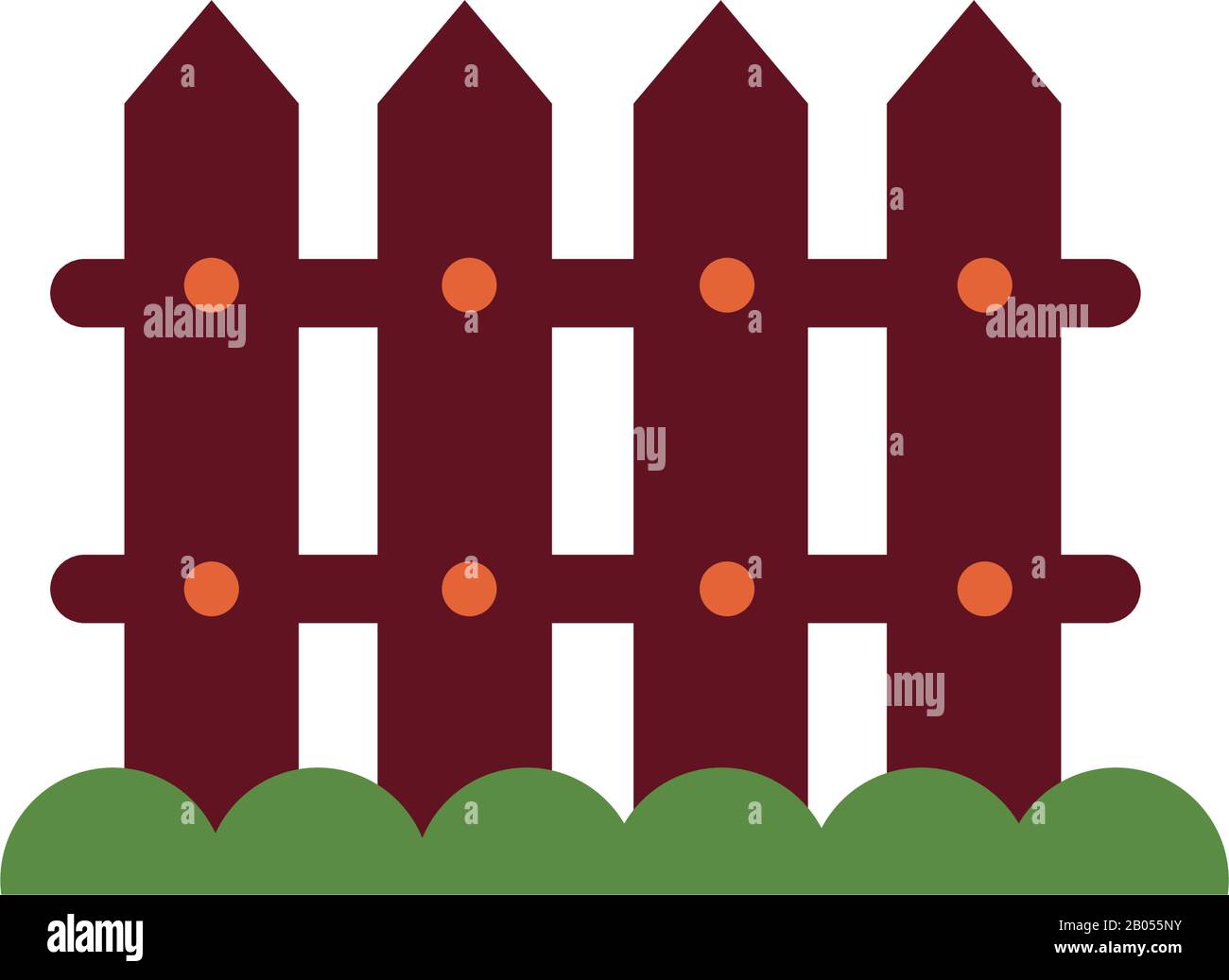 fence wooden farm flat style Stock Vector Image & Art - Alamy