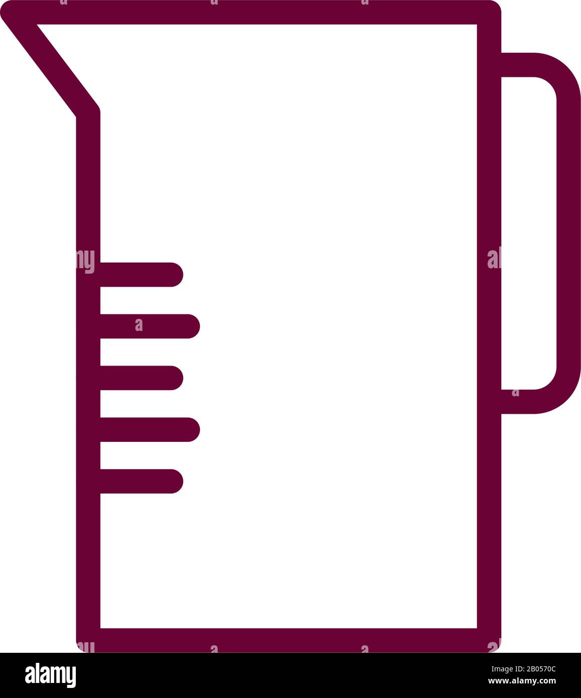 Isolated measuring cup line style icon vector design Stock Vector