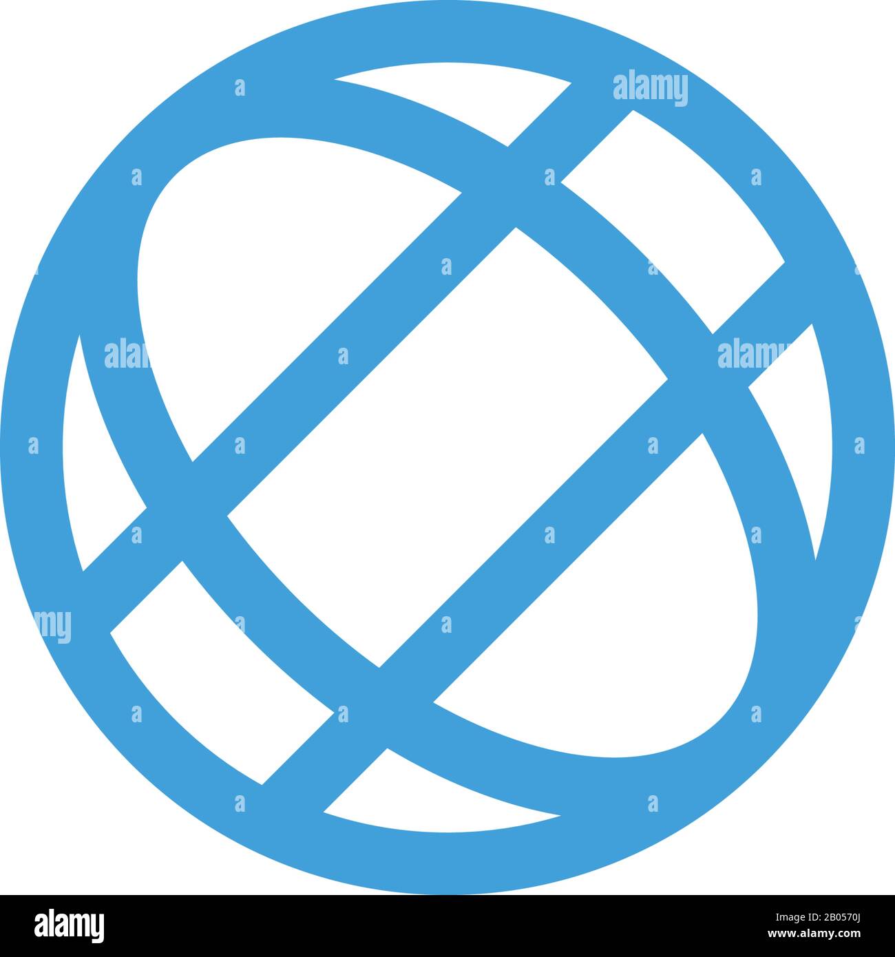 Globe icon. Line design template Stock Vector