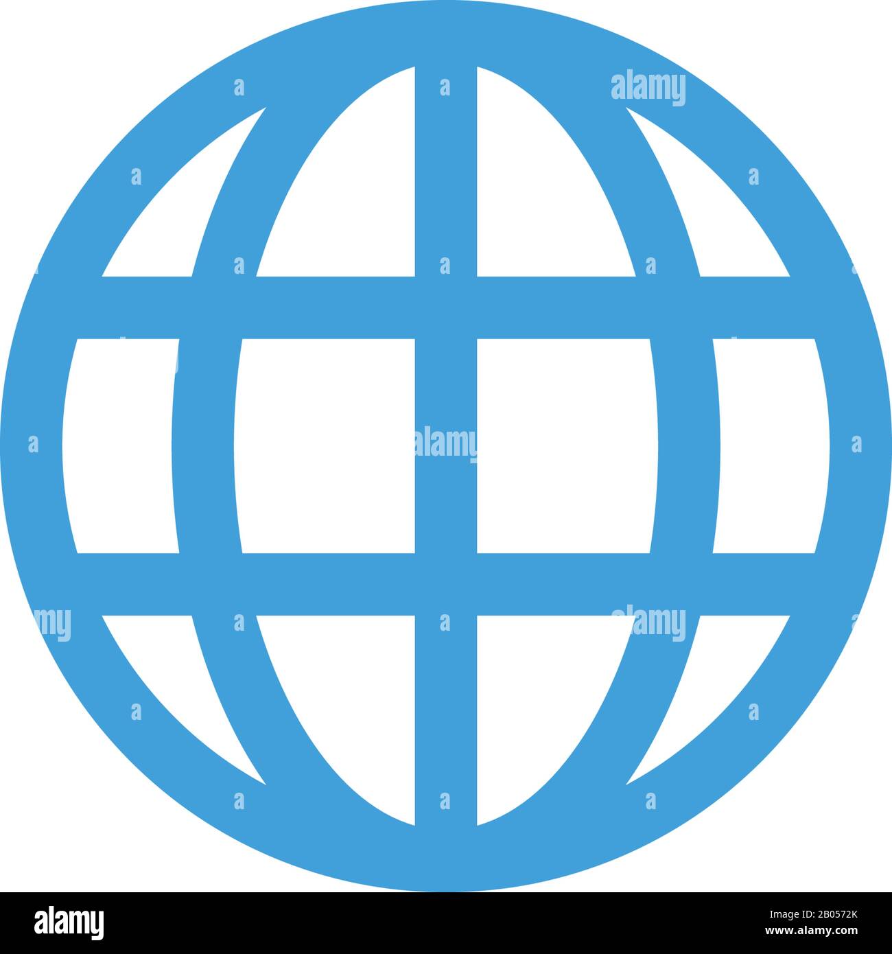 Globe icon. Line design template Stock Vector