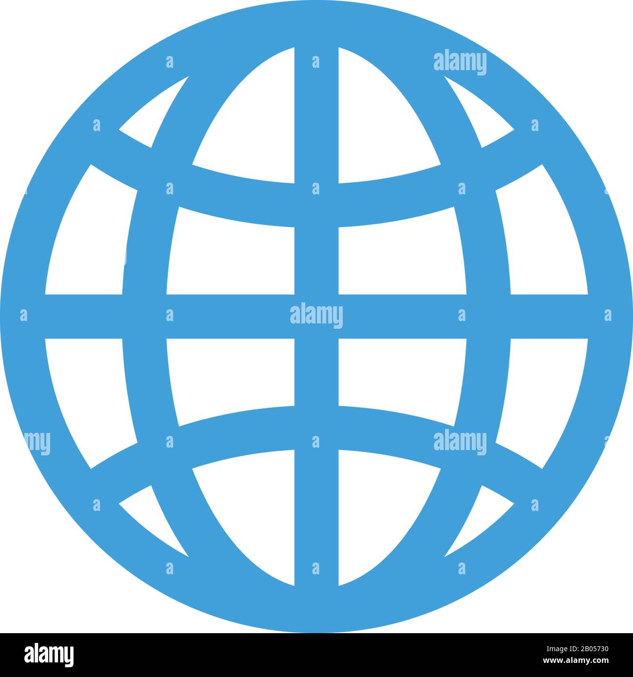 Globe icon. Line design template Stock Vector