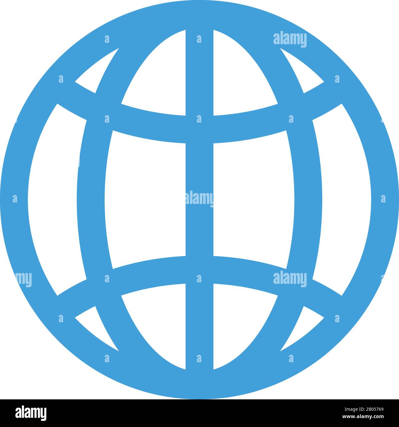 Globe icon. Line design template Stock Vector