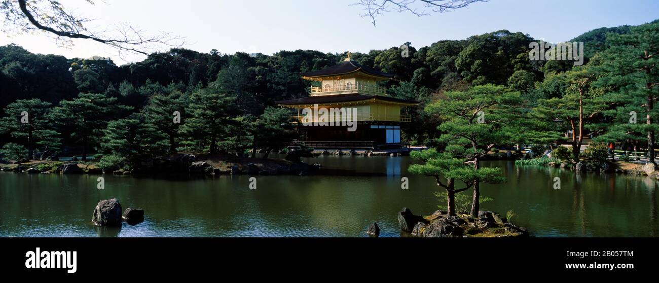 Temple At The Mirror Pond Kinkaku Ji Temple Kyoto City Kyoto Prefecture Kinki Region Honshu Japan Stock Photo Alamy