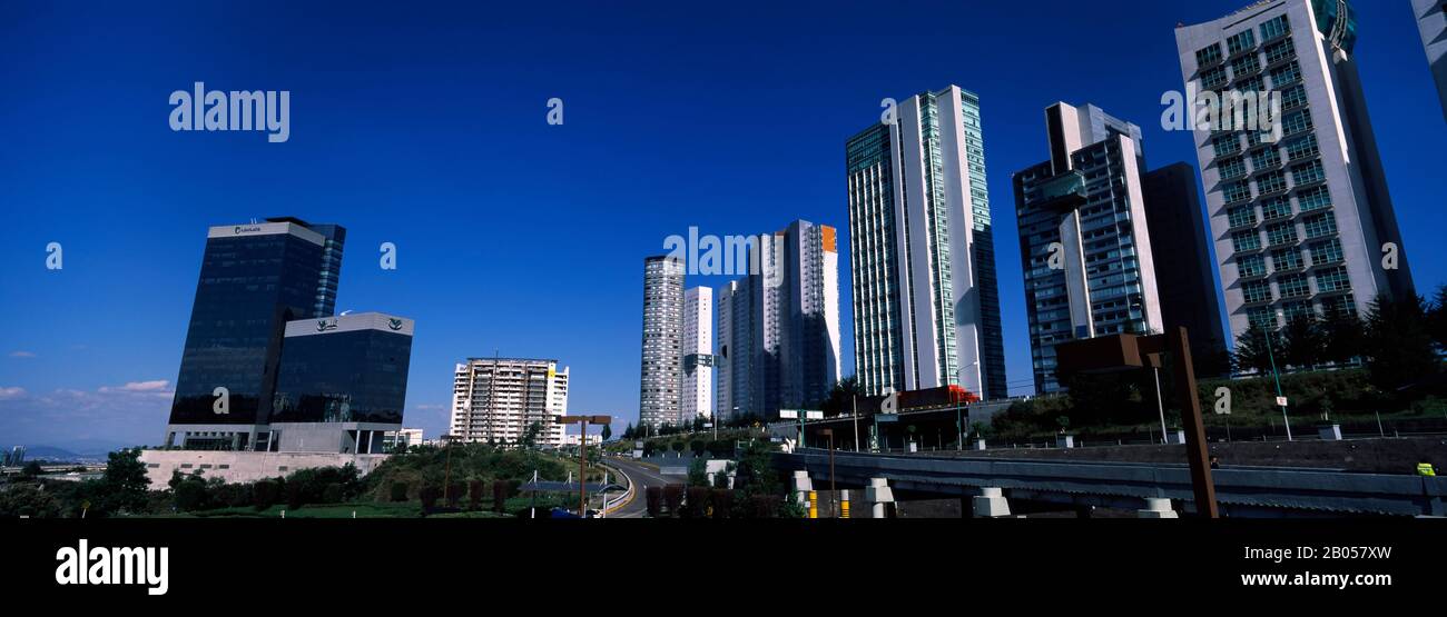 Buildings in a city, Santa Fe District, Mexico City, Mexico Stock Photo