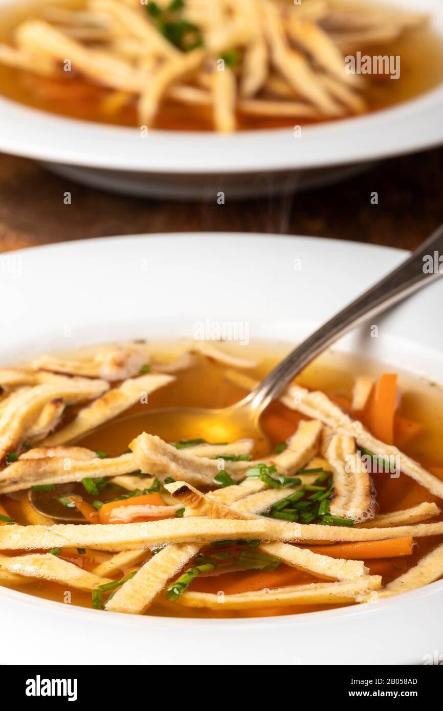 Fritatten soup hi-res stock photography and images - Alamy