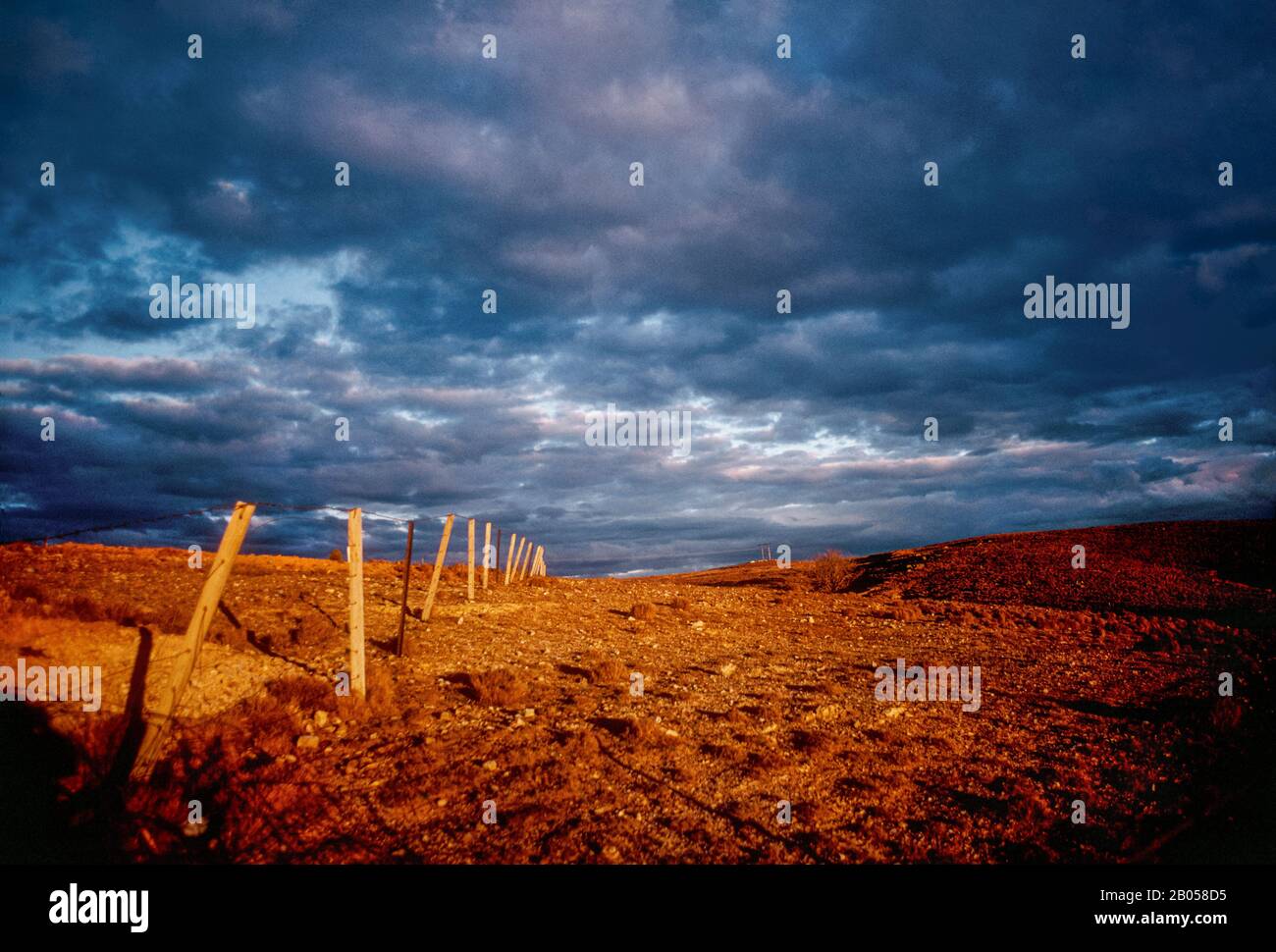 Dark gloomy skies of approaching storm over Southern Tablelands  New South Wales, Australia Stock Photo