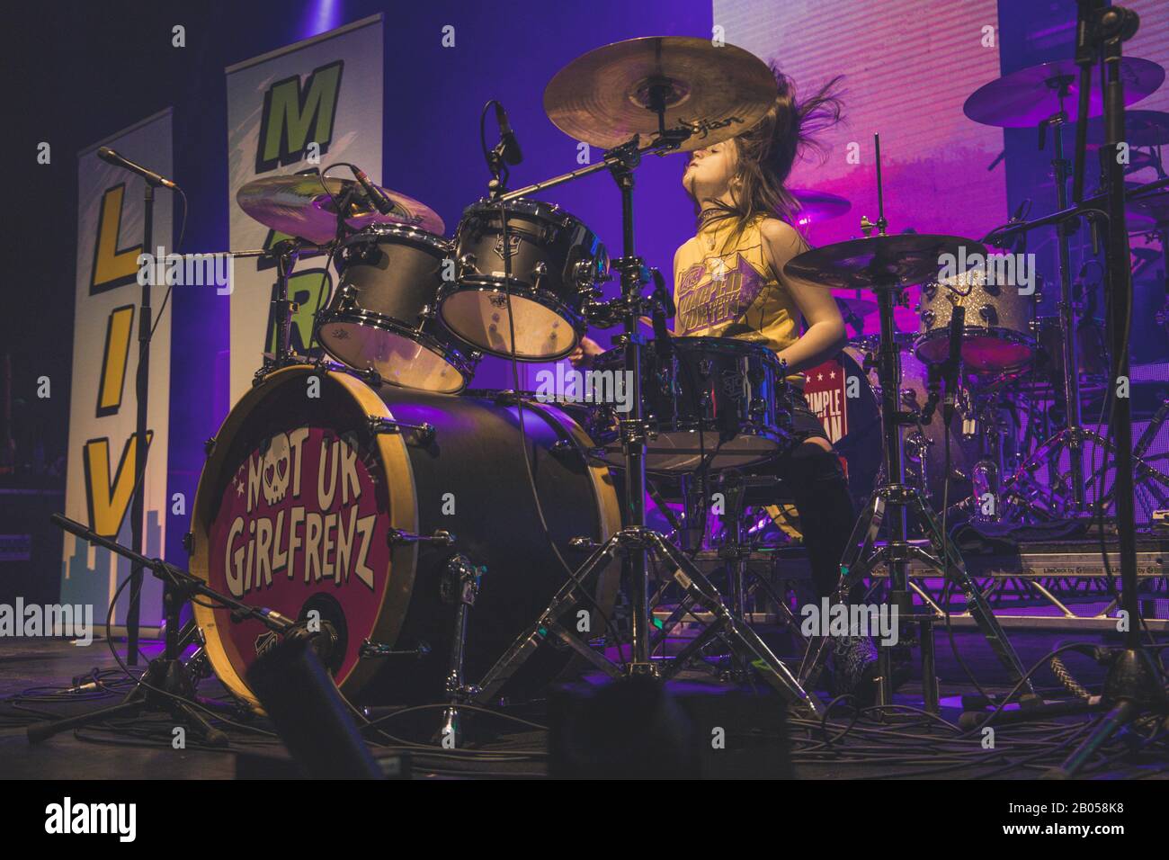 Maren Alford Drummer From Not Ur Girlfrienz Live At O2 Victoria Warehouse Manchester Uk 13th Febuary 2020 Stock Photo Alamy