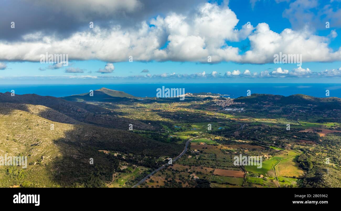 Aerial photo, Mallorca, Balearic Islands, Capdepera, Europe, Baleares, Spain, ESP, Travel, Tourism, Destination, Sightseeing, Spain, Espana, Balearic Stock Photo