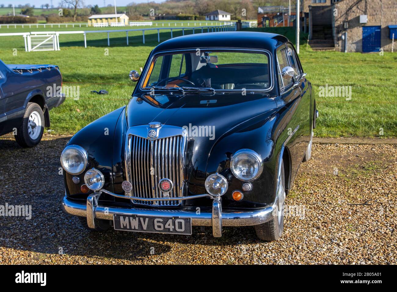 MG Magnette ZA, 1955, Reg No: MVW 640, at The Great Western Classic Car Show, Shepton Mallet UK, Febuary 08, 2020 Stock Photo