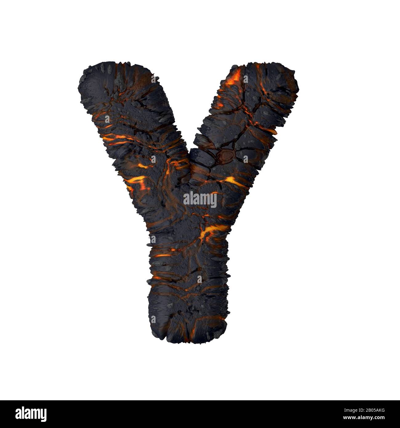 Lava Letter 3d illustration Stock Photo - Alamy