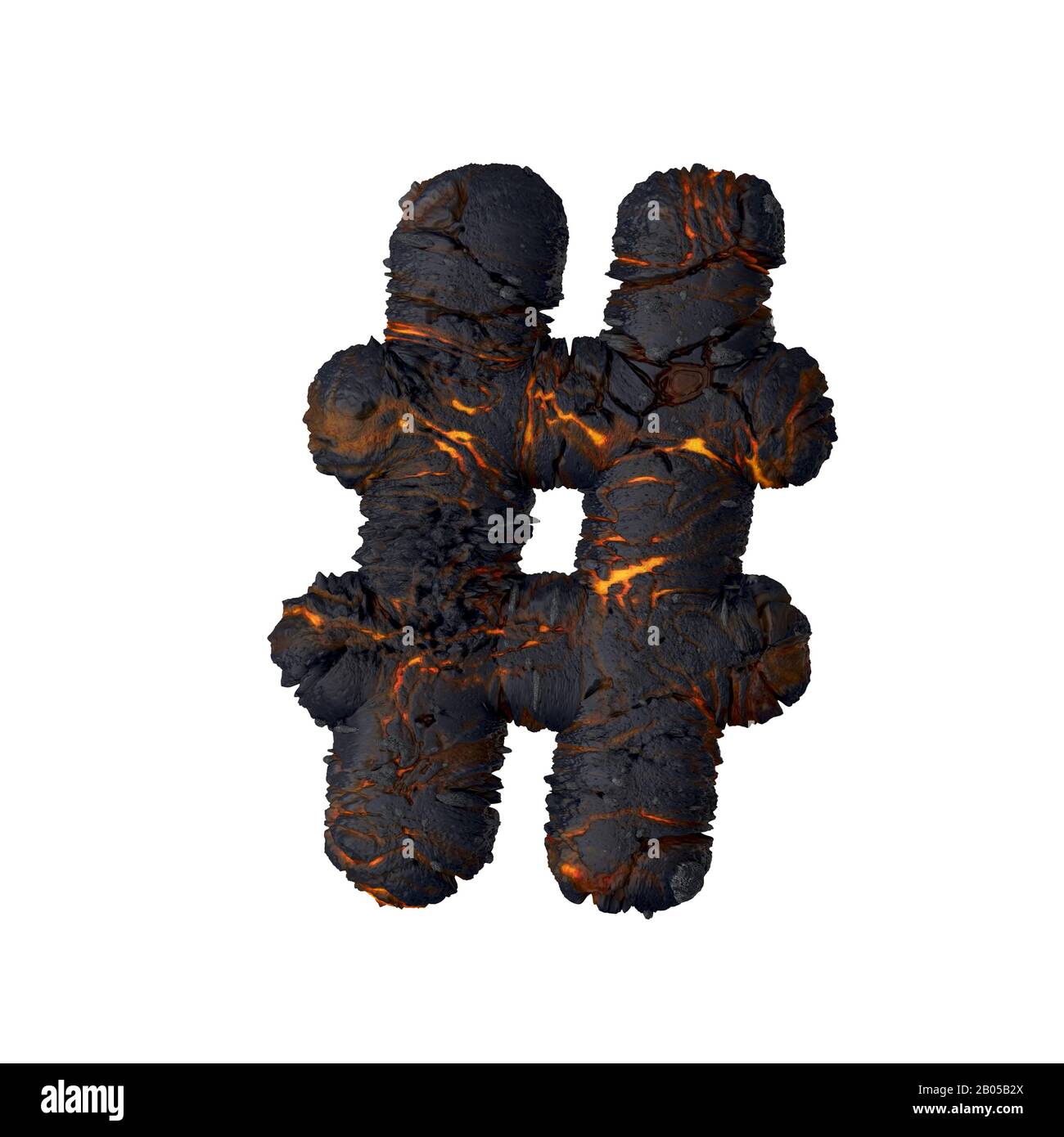 Lava Letter 3d illustration Stock Photo - Alamy