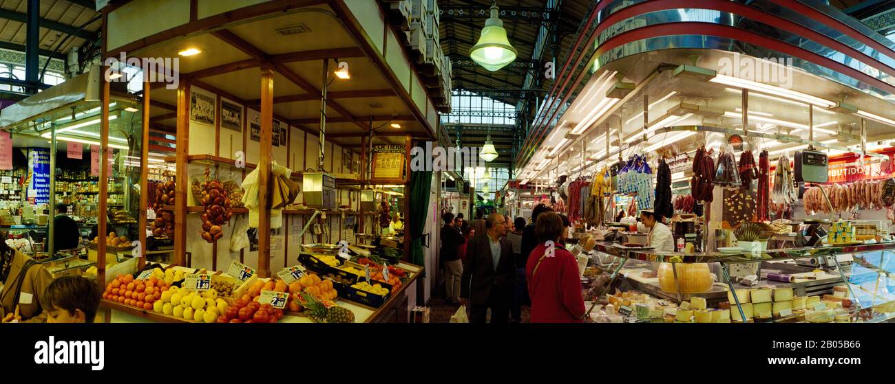 Stalls in a market, Mercado De La Esperanza, Santander, Cantabria, Spain Stock Photo