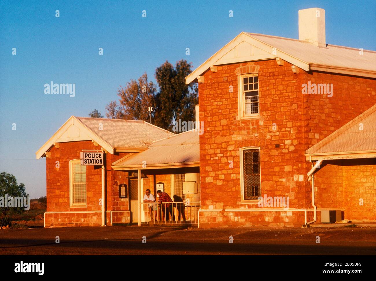 Outback country Police Station, Cue, small desert town in the Mid West region of Western Australia Stock Photo