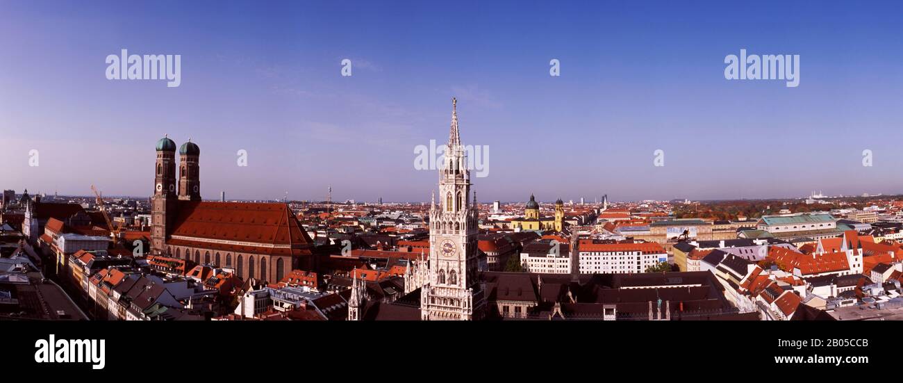 Cathedral in a city, Munich Cathedral, Munich, Bavaria, Germany Stock Photo