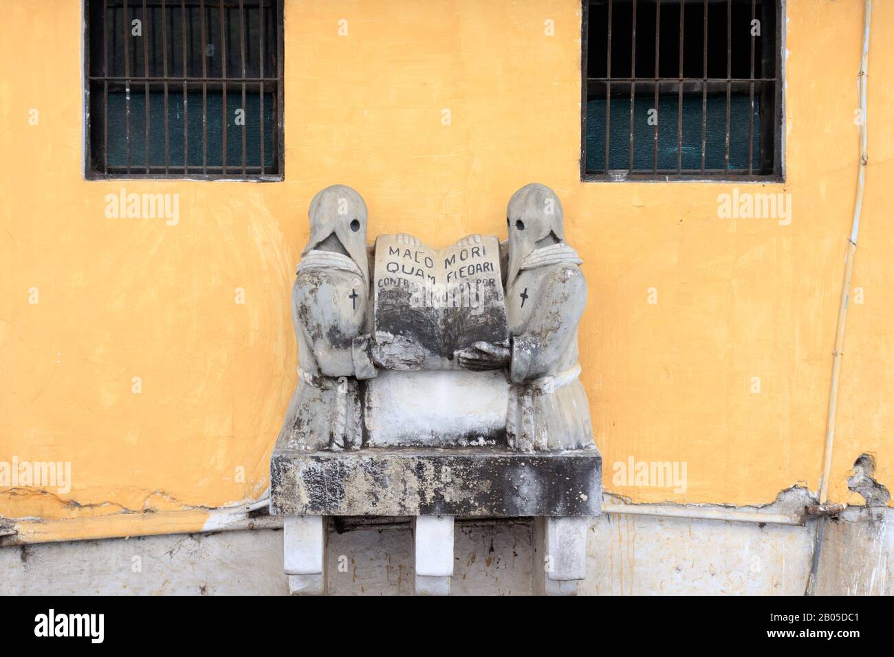sculpture in the entrance of the city of antigua guatemala Stock Photo