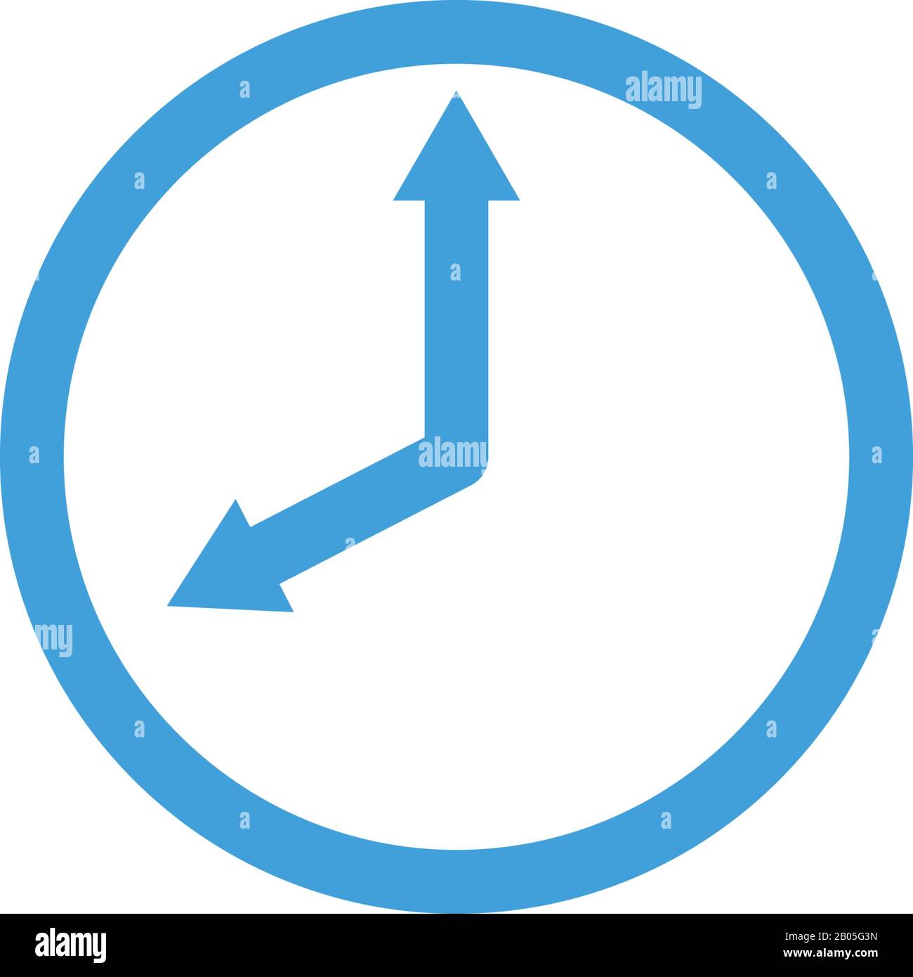 Clock icon design template. Vector illustration Stock Vector