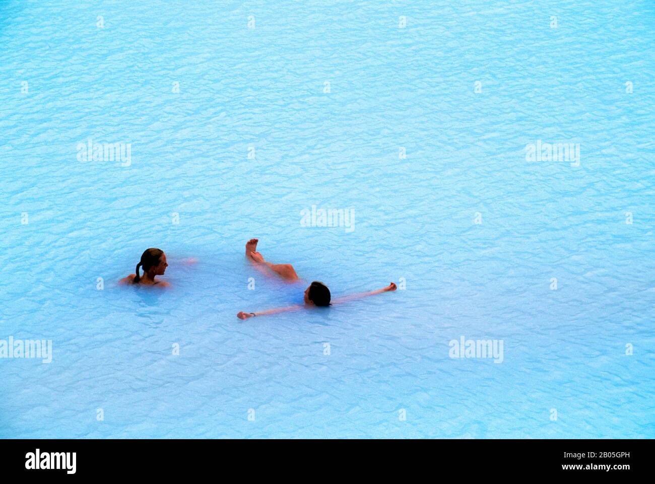 People bathing in the blue lagoon hi-res stock photography and images ...