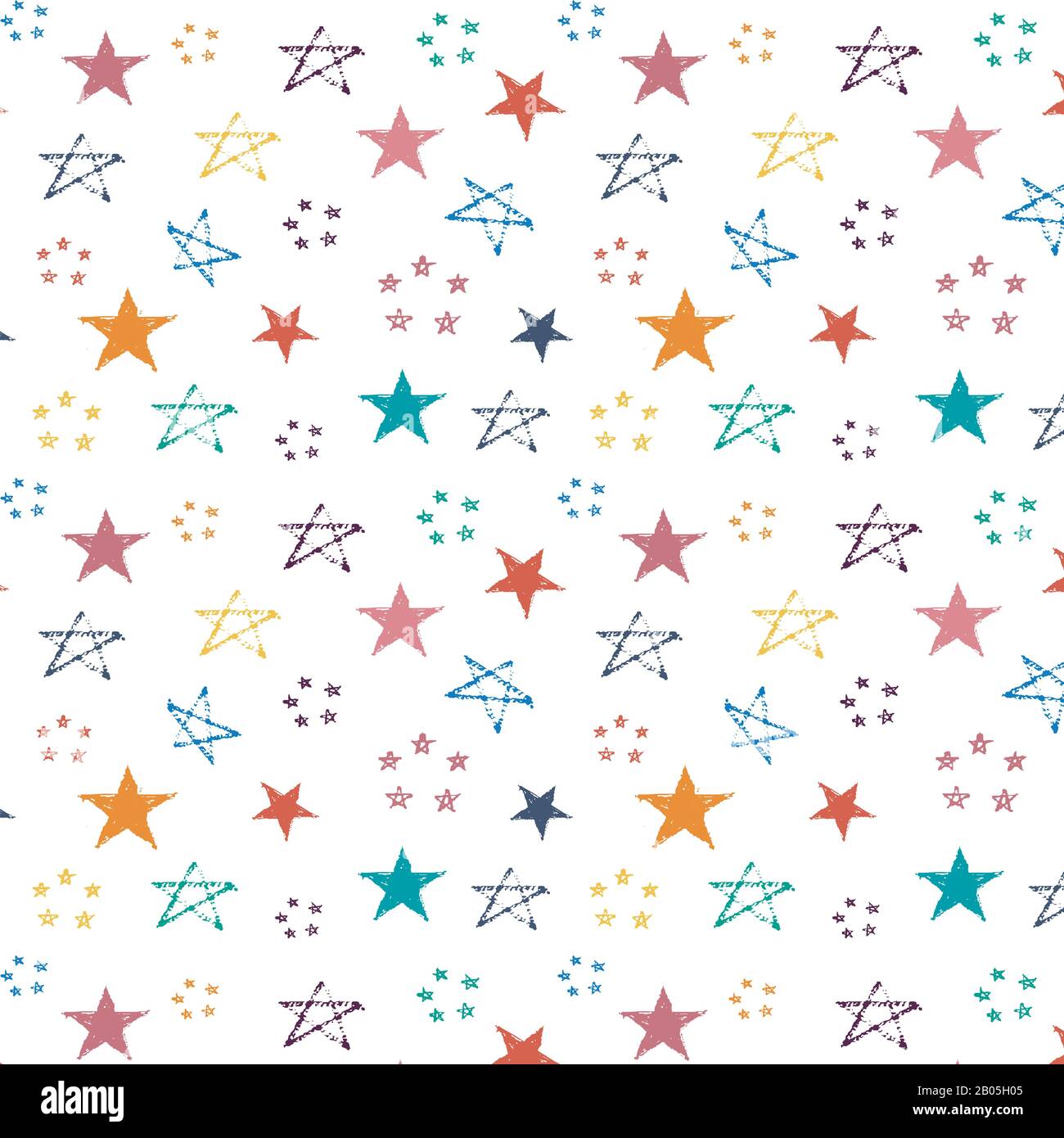 Vector pattern stars on white background. Stock Vector