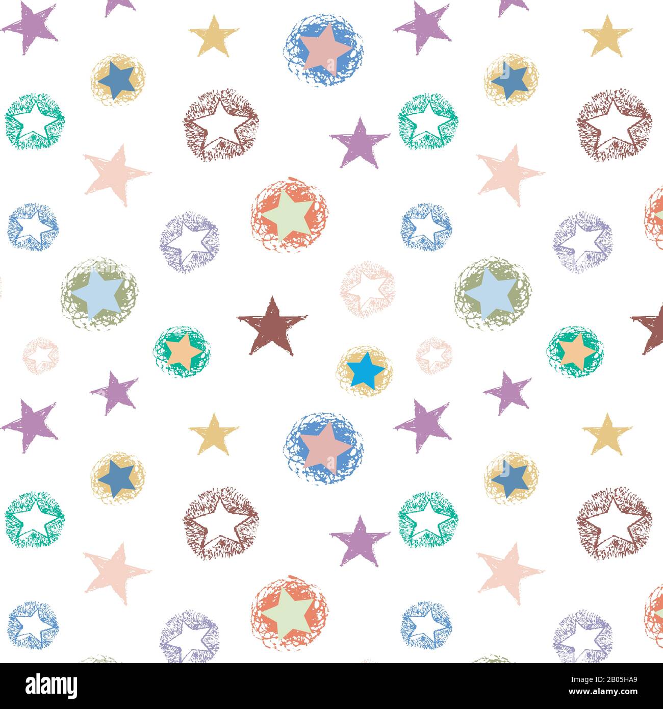 Vector pattern stars on white background. Stock Vector