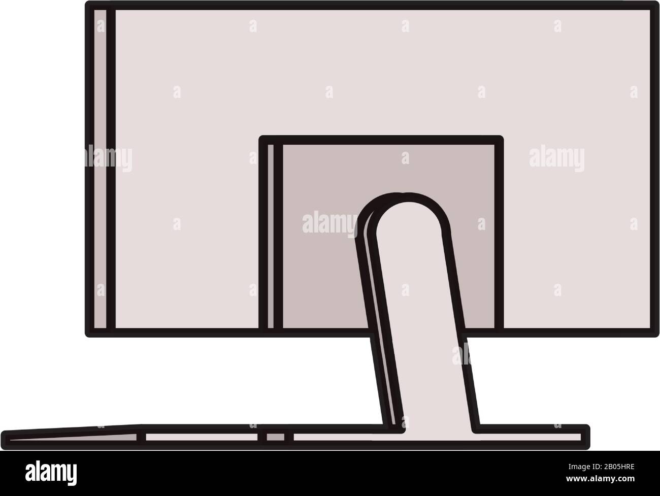 desktop computer display isolated icon Stock Vector Image & Art - Alamy