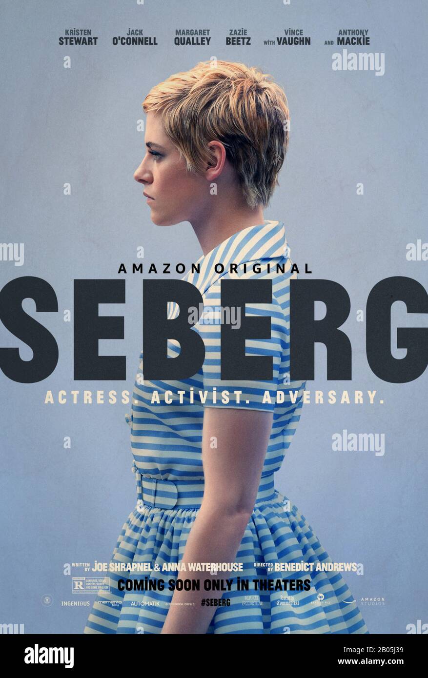 RELEASE DATE: December 13, 2019 TITLE: Seberg STUDIO: Amazon Studios  DIRECTOR: Benedict Andrews PLOT: Inspired by real events in the life of  French New Wave icon Jean Seberg. In the late 1960s,