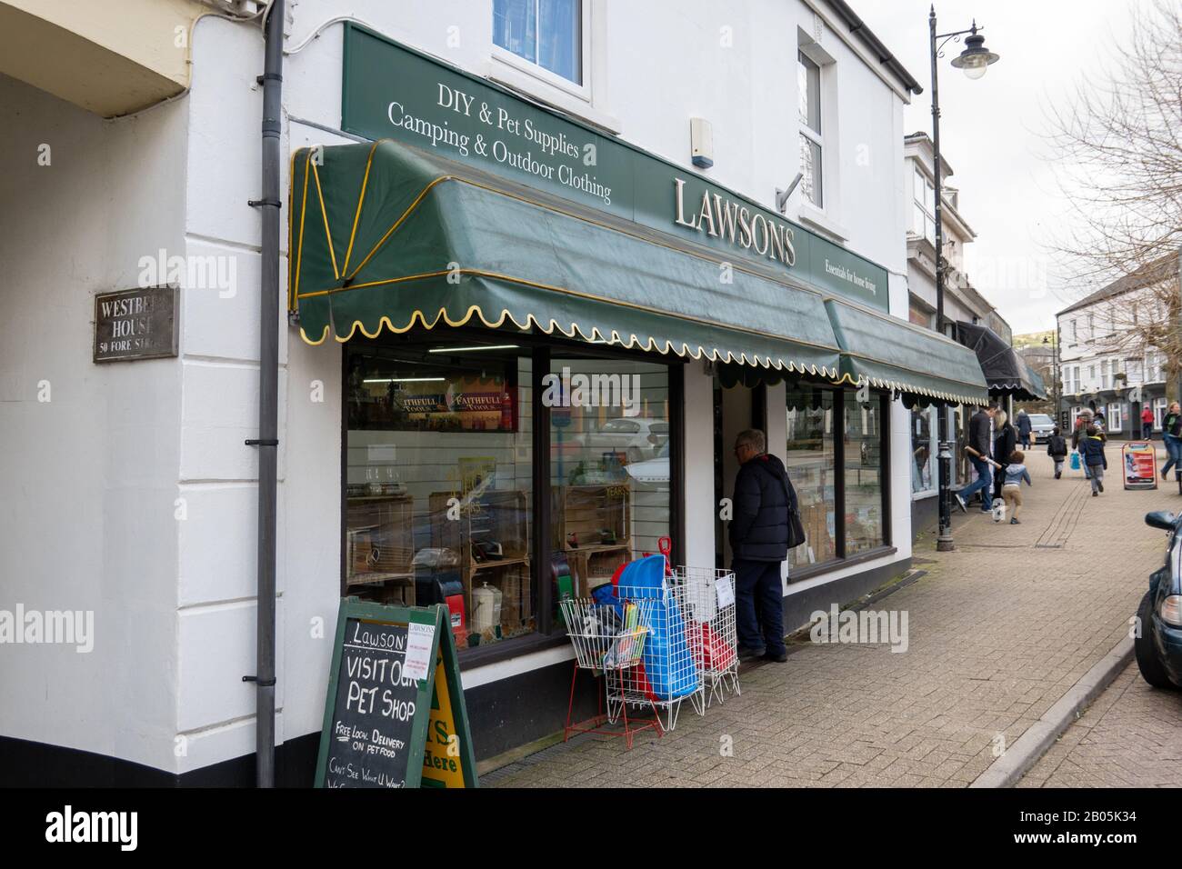 Lawsons hardware store, Fore Street, Ivybridge, Devon Stock Photo Alamy