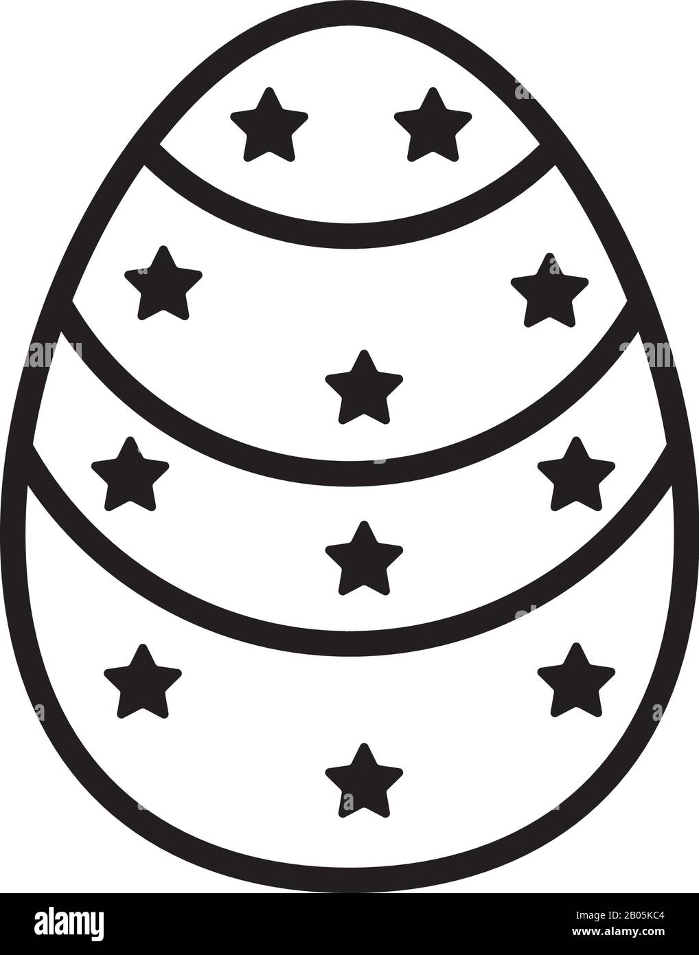easter egg painted with stars line style Stock Vector Image & Art - Alamy