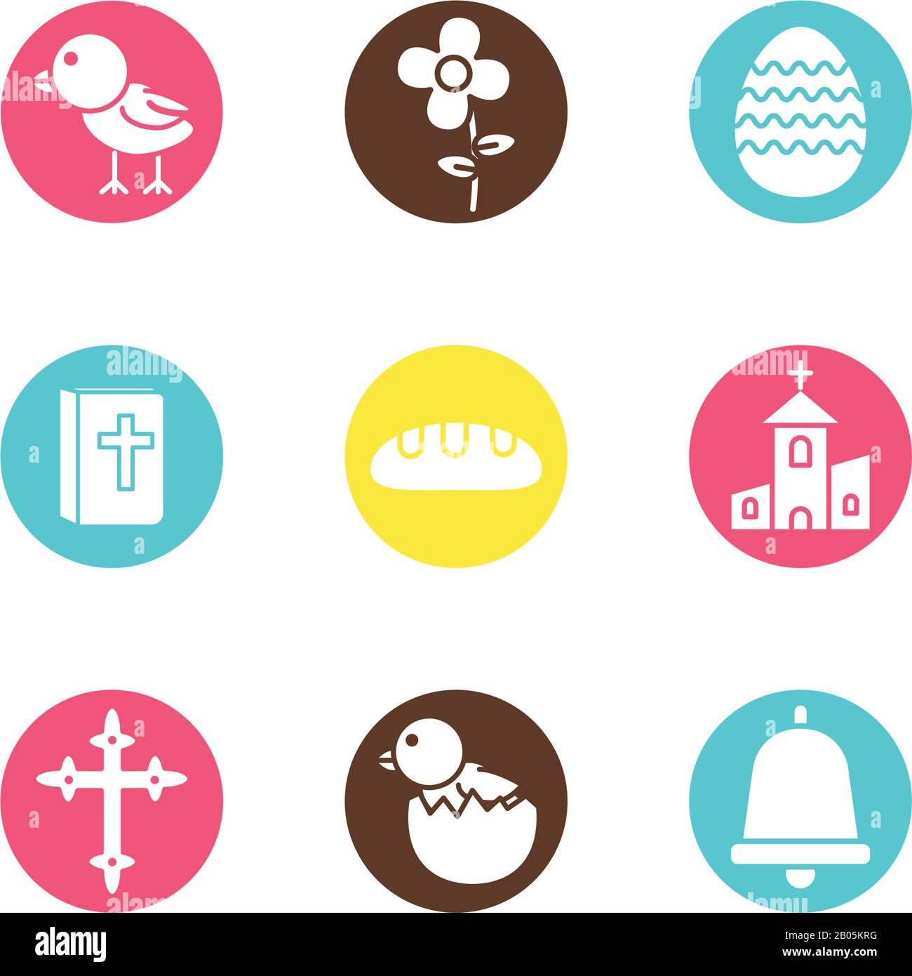bundle of easter set block icons Stock Vector Image & Art - Alamy