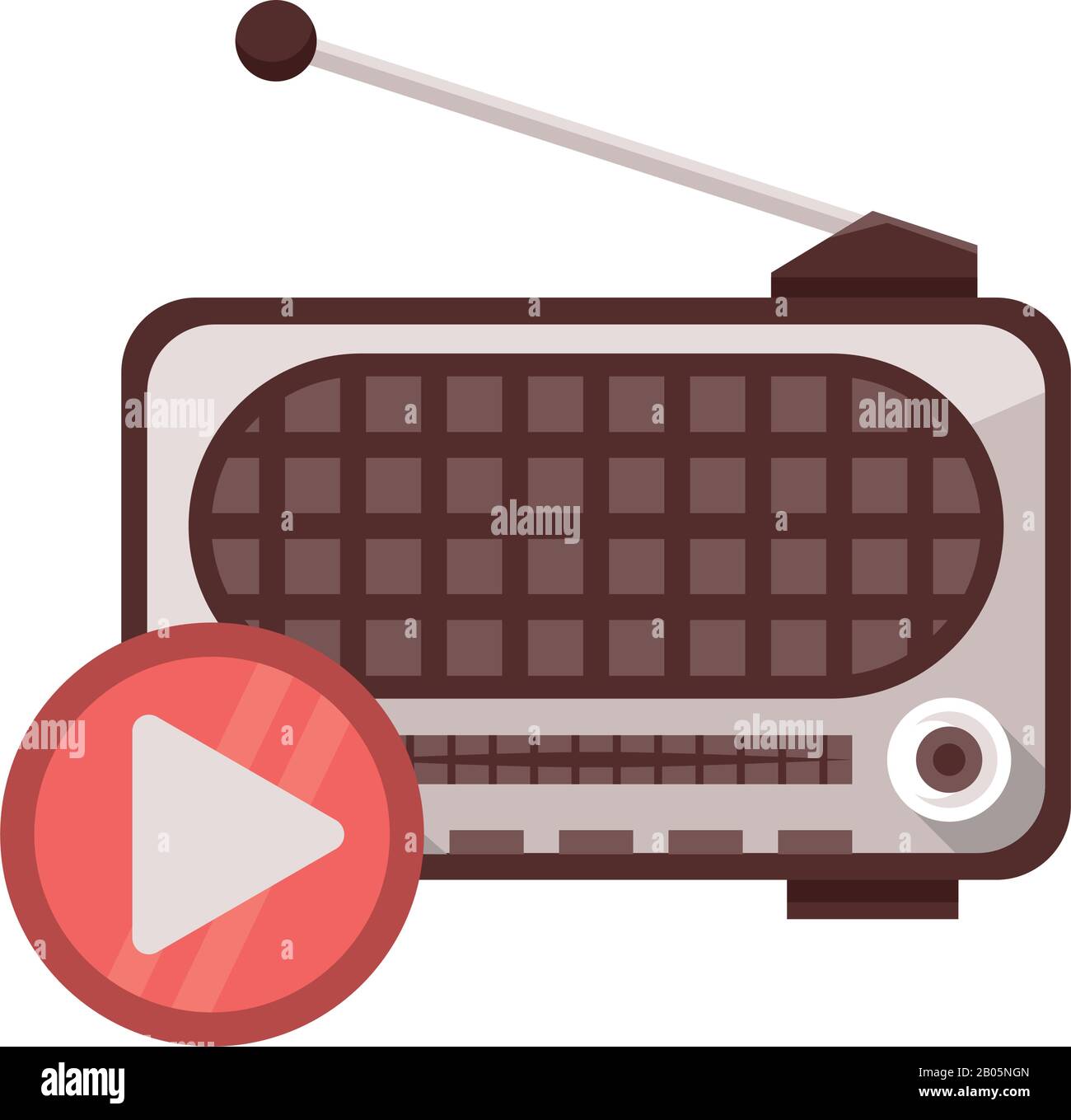 Old fashioned radio receiver Stock Vector Images - Alamy