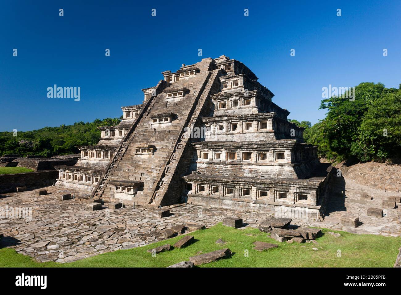 El Tajin, most important north-east Mesoamerica archaeological site, Mayan Ruins, Veracruz, Mexico, Central America Stock Photo