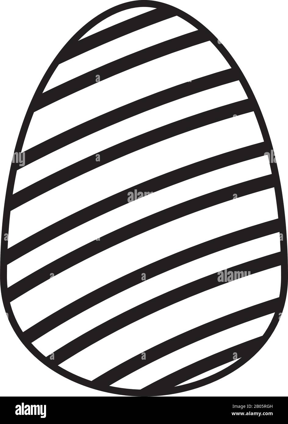 easter egg painted with stripes flat style Stock Vector Image & Art - Alamy