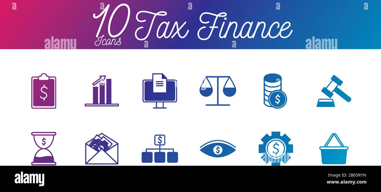 Isolated 1o money gradient style icon set vector design Stock Vector