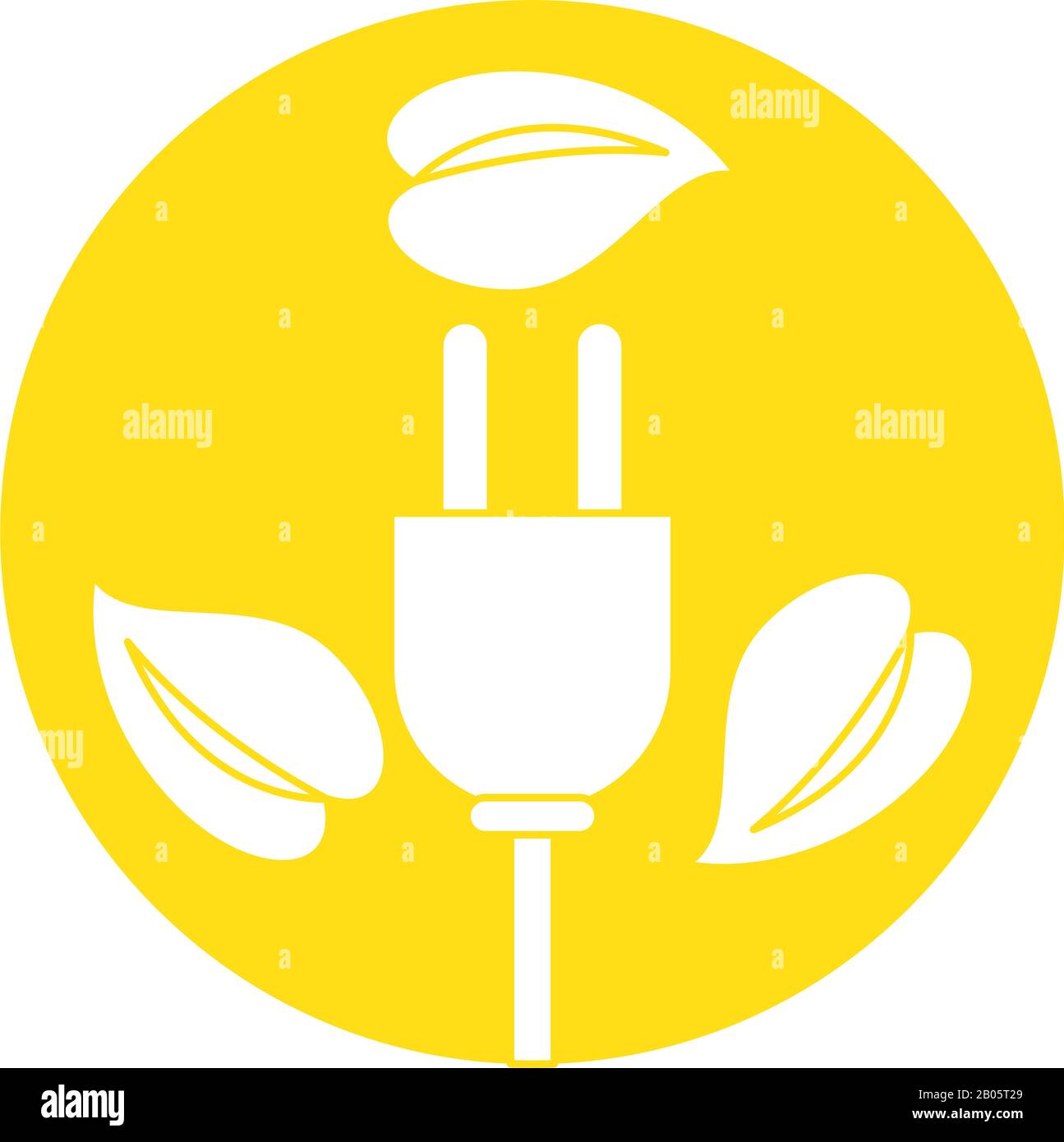 energy connector wire with leafs plant Stock Vector Image & Art - Alamy