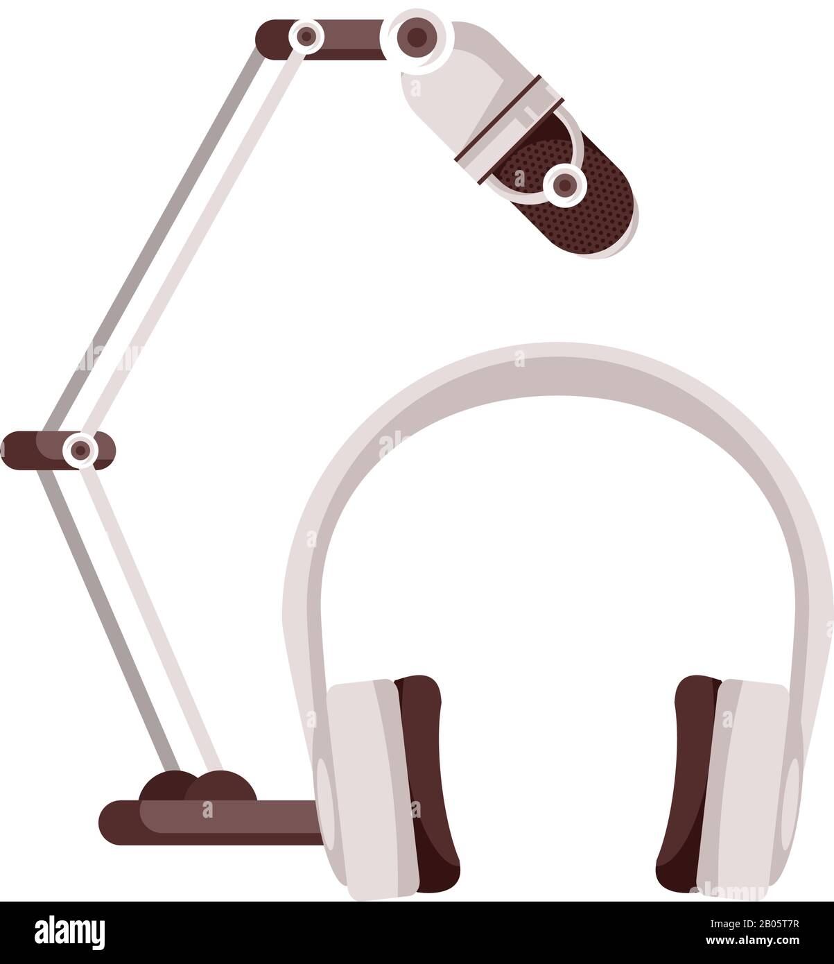radio microphone retro with earphones Stock Vector Image & Art - Alamy