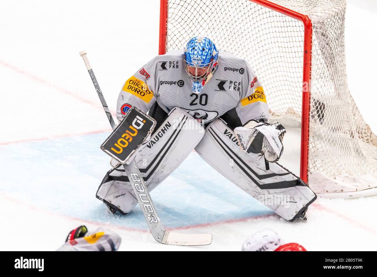 Lausanne Switzerland 02nd Aug 2020 Reto Berra Golkeeper Of Hc Fribourg Gotteron Is A Stop During A Swiss League Match With Lausanne Hc And Hc Fribourg Gotteron Photo By Eric Dubost Pacific Press Credit Pacific