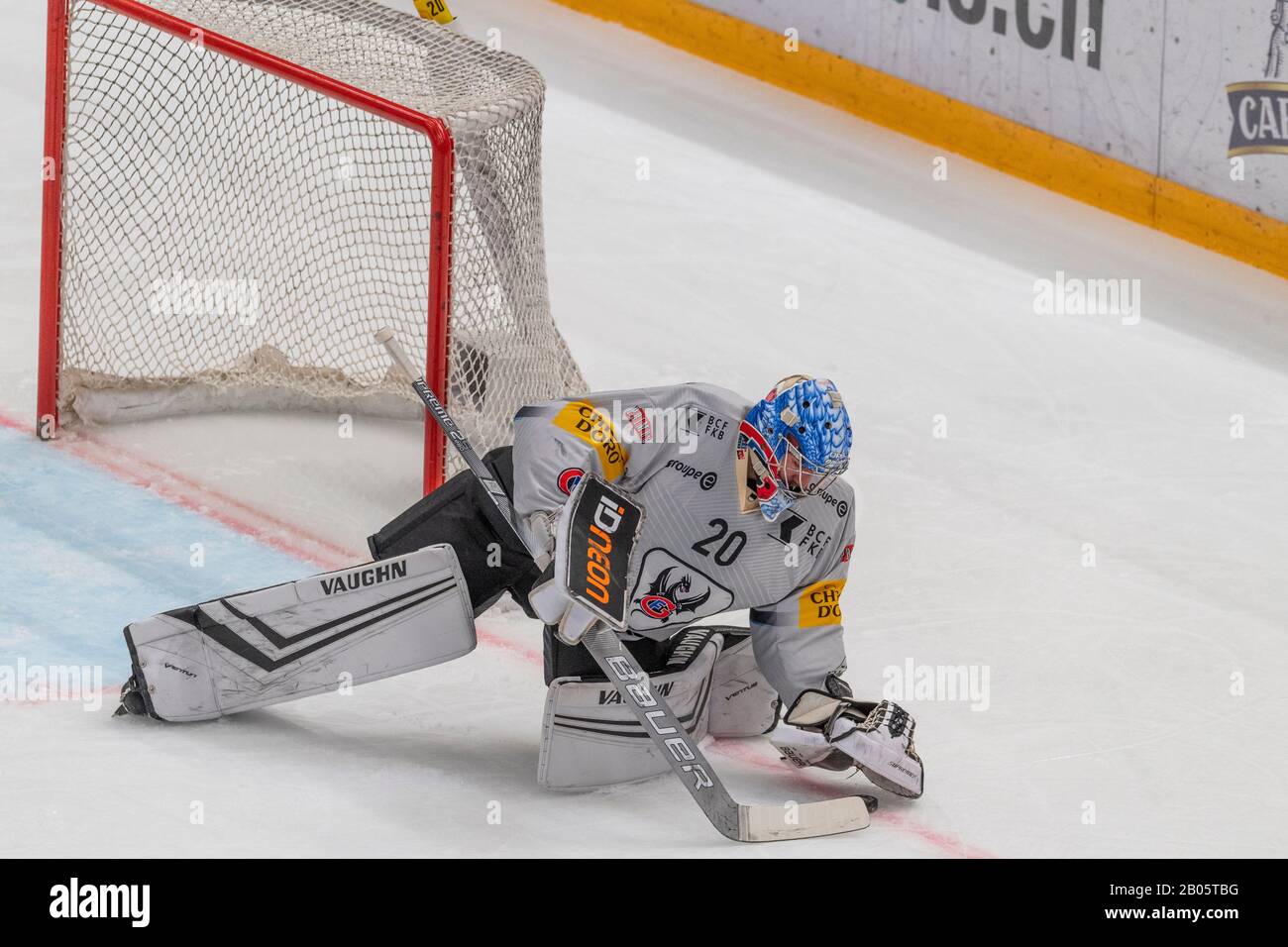 Lausanne Switzerland 02nd Aug 2020 Reto Berra Goalkeeper Of Hc Fribourg Gotteron Is A Stop During A Swiss League Match With Lausanne Hc And Hc Fribourg Gotteron Photo By Eric Dubost Pacific Press Credit Pacific