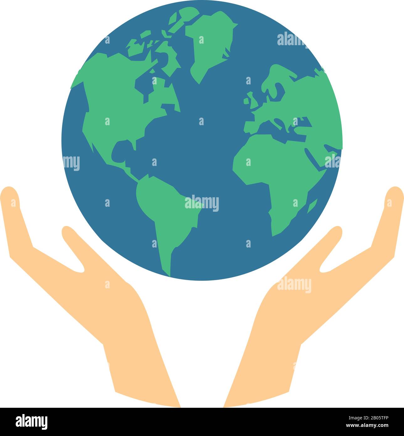 hands with world planet earth Stock Vector Image & Art - Alamy