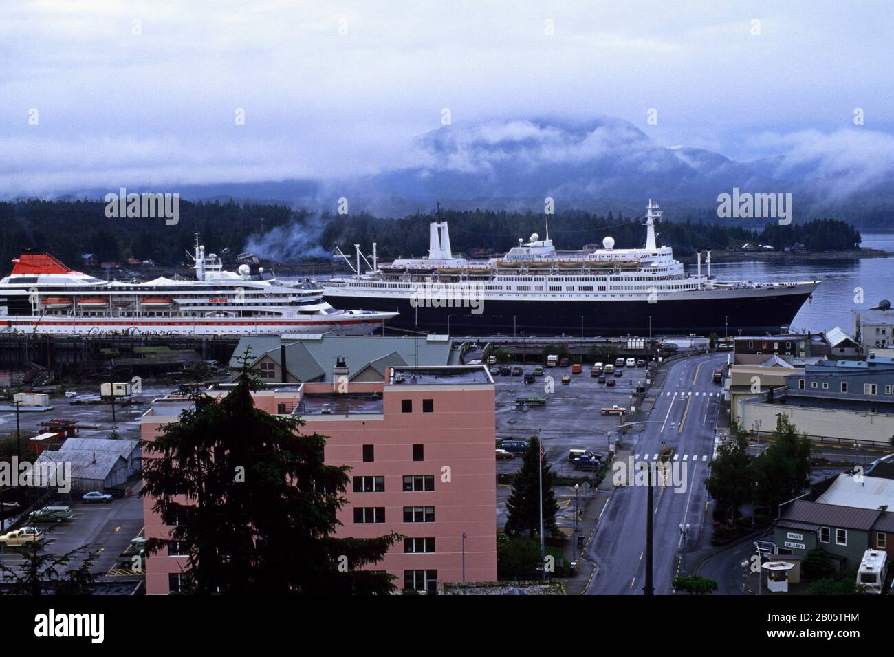 USA,ALASKA,INSIDE PASSAGE, KETCHIKAN, CRUISE SHIPS Stock Photo