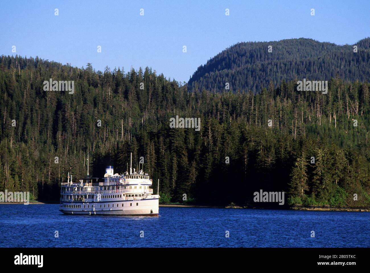 USA,ALASKA,INSIDE PASSAGE, NEVA STRAIT, NEAR SITKA, CRUISE SHIP SPIRIT OF 98 Stock Photo