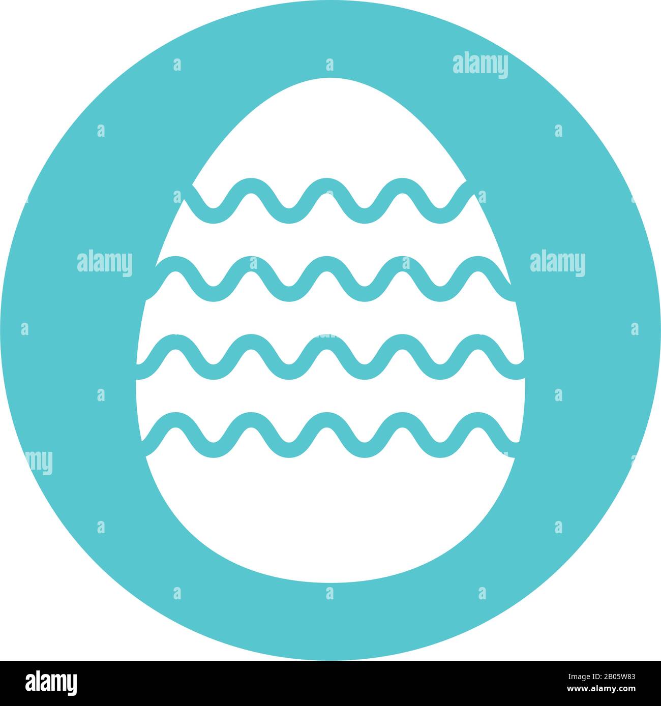 easter egg painted with waves stripes block style Stock Vector Image ...