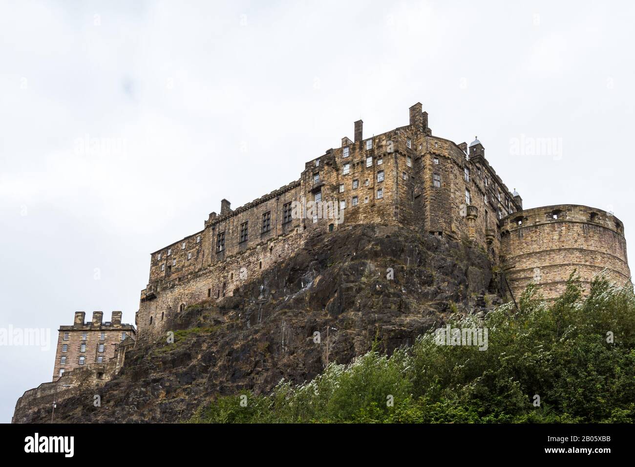 Edinburgh Scotland - September 13 2019: Edinburgh Castle dominating the ...